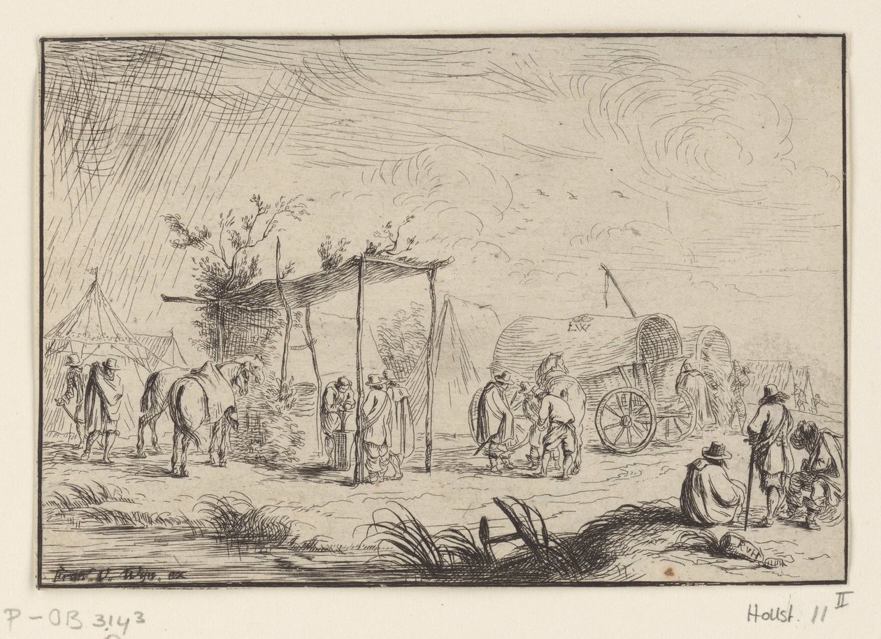 Hufschmied in einem Lager (Verschiedene Lager) von Robert van den Hoecke