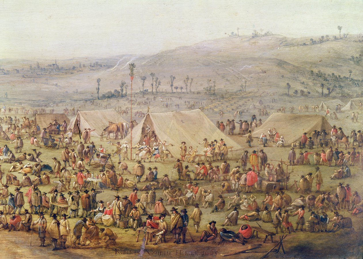 Militärlager (Detail) von Robert van den Hoecke