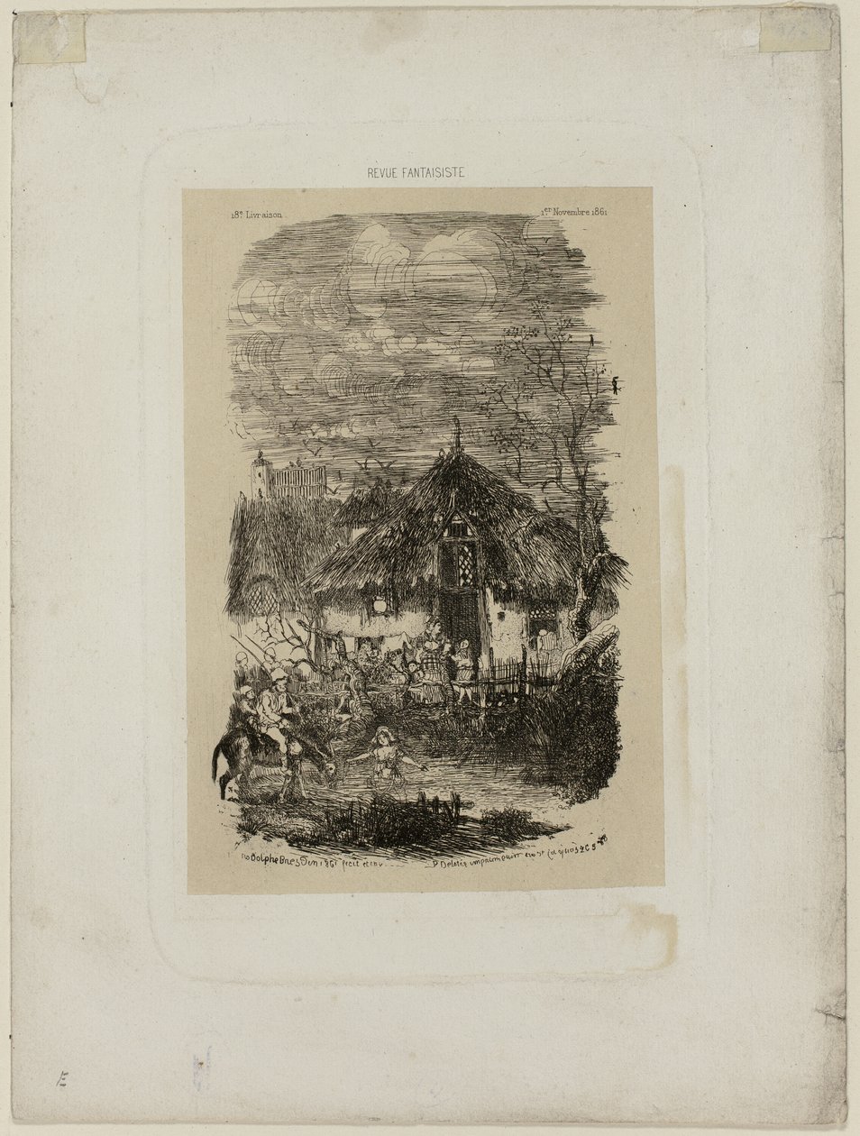 Bauernhaus, aus Revue Fantaisiste von Rodolphe Bresdin