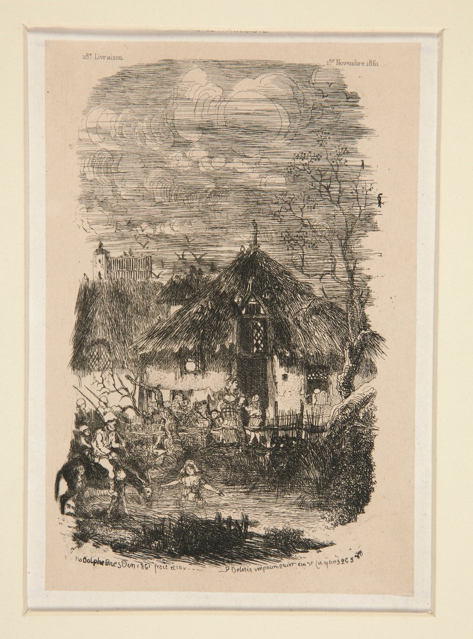 Pavillon de ferme aus La Revue fantaisiste von Rodolphe Bresdin