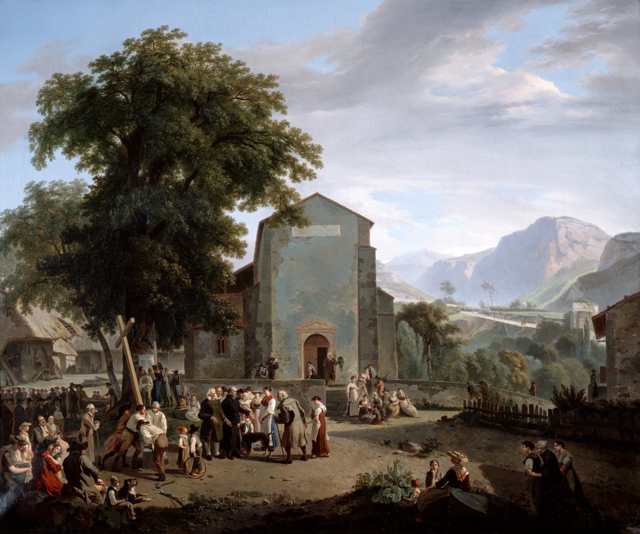 Die Wiederherstellung des Gottesdienstes nach der Revolution, 19. Jahrhundert von Rodolphe Topffer