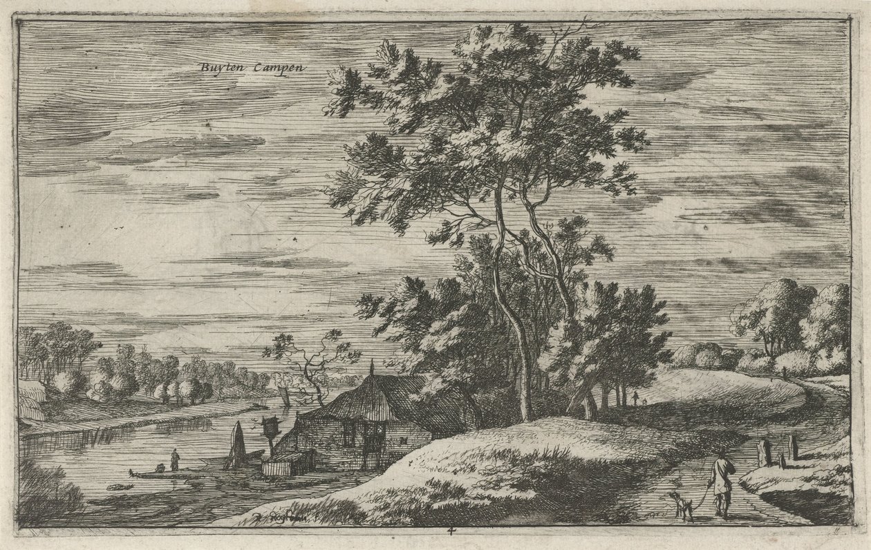 Ansicht der IJssel bei Kampen von Roelant Roghman