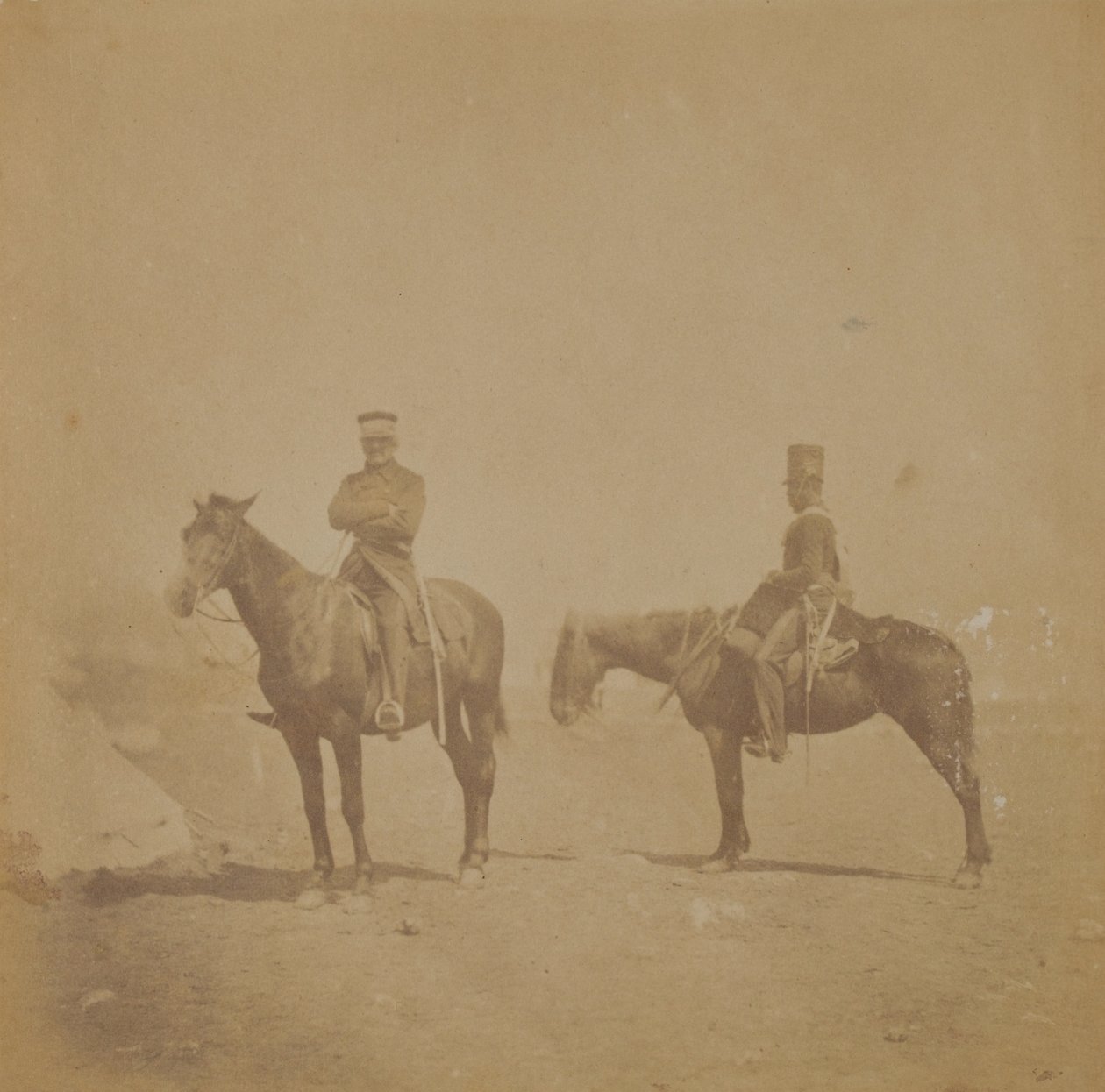 General Sir John Pennefather und ein Ordonnanzoffizier, 1855 von Roger Fenton