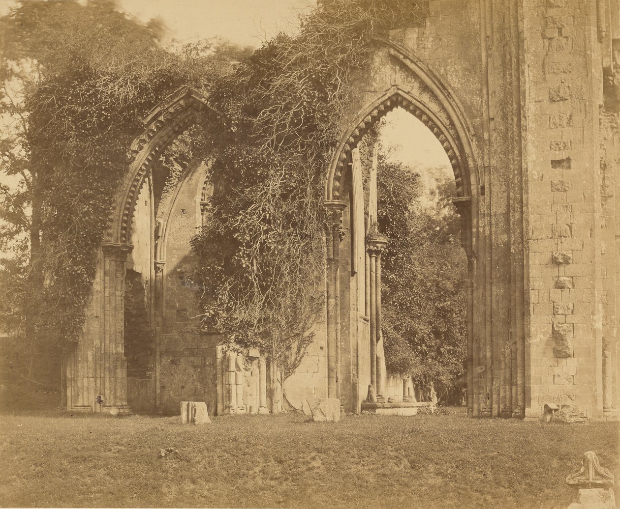 Glastonbury Abbey, Bögen des Nordschiffs von Roger Fenton