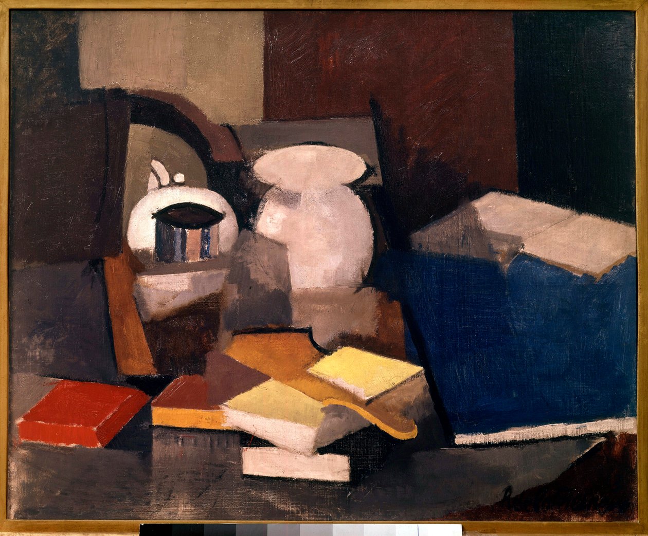 Stillleben mit Büchern und Karten von Roger de La Fresnaye