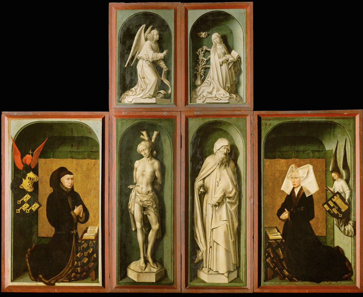 Rückseiten der Tafeln des Altars des Jüngsten Gerichts von Rogier van der Weyden