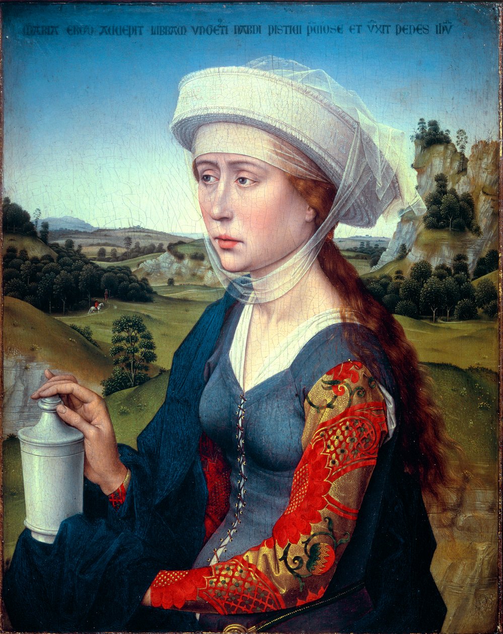 Triptychon der Familie Braque: Darstellung der Heiligen Maria Magdalena (rechte Tafel des Triptychons Braque) von Rogier van der Weyden