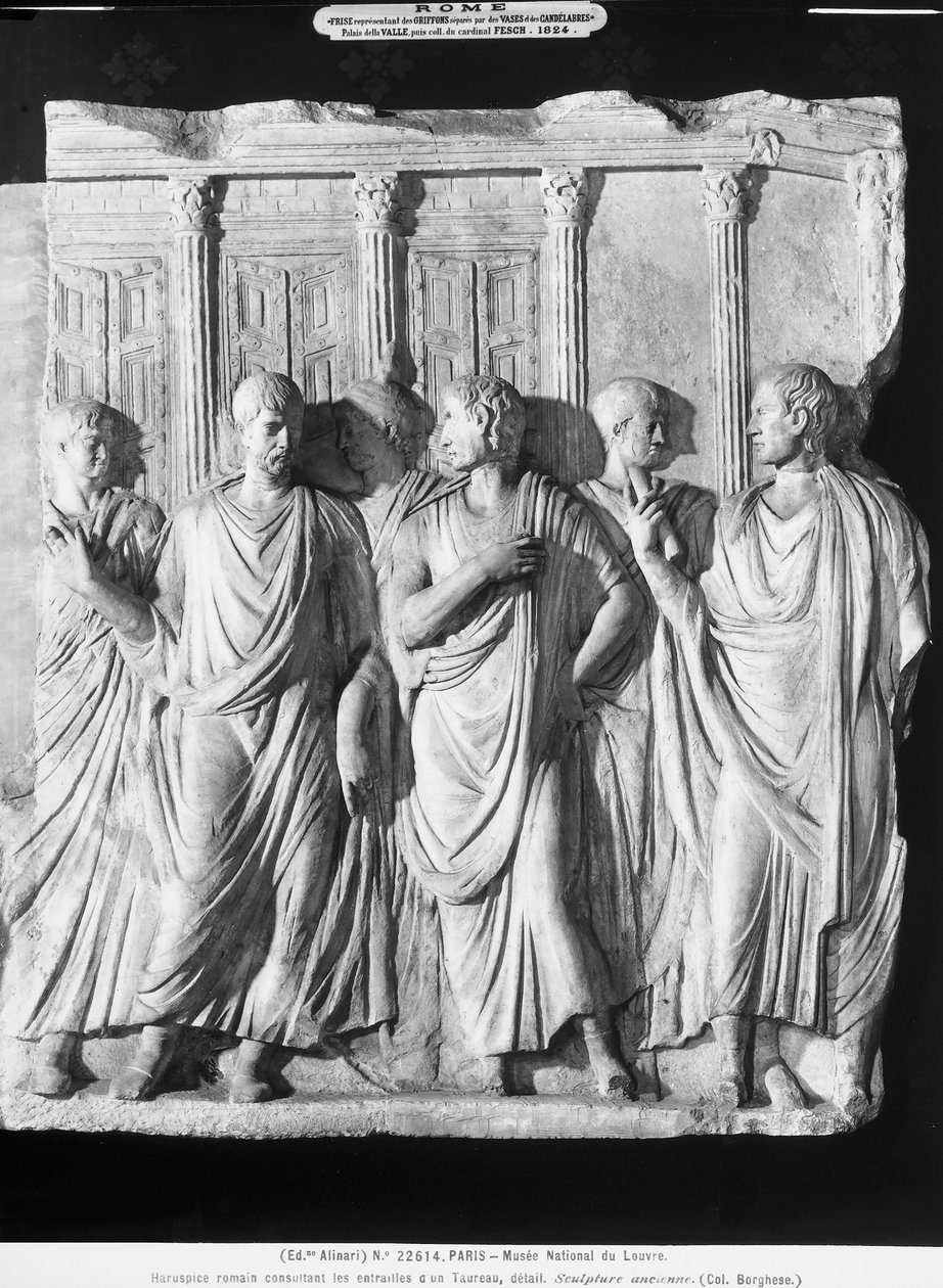Eine Gruppe von Senatoren vor dem Tempel des Jupiter von Roman