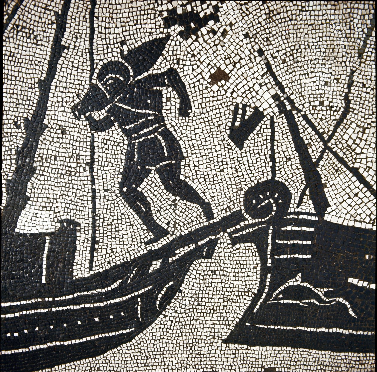 Ein Schiff aus Cagliari kehrt in den Hafen von Ostia zurück von Roman