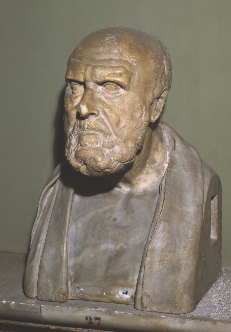 Büste des Chrysippos von Soli, römische Kopie des hellenistischen Originals von Roman