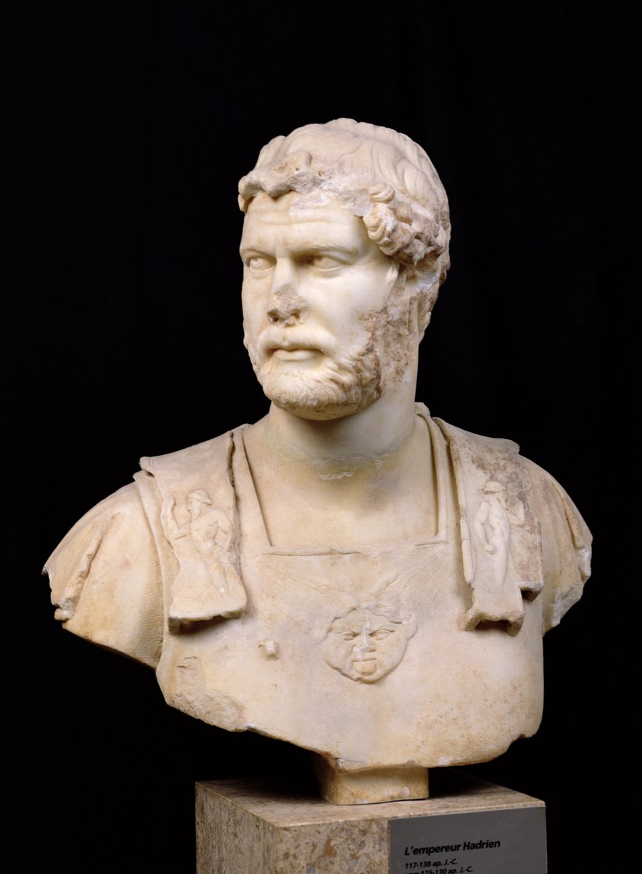 Büste des Kaisers Hadrian (76-138), gefunden auf Kreta von Roman