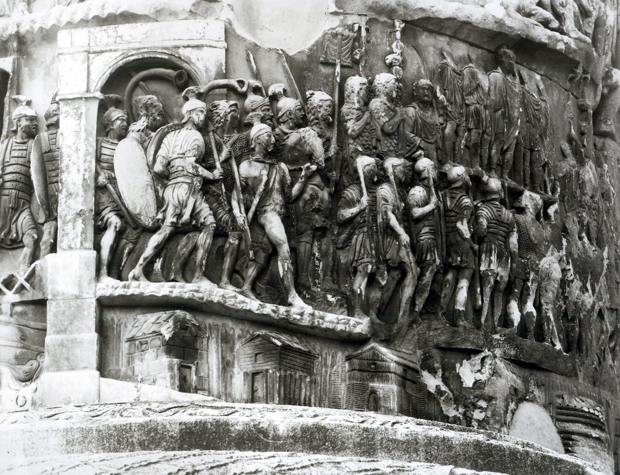 Detail von der Säule des Marcus Aurelius (Colonna Antonina), 180-196 n. Chr. von Roman