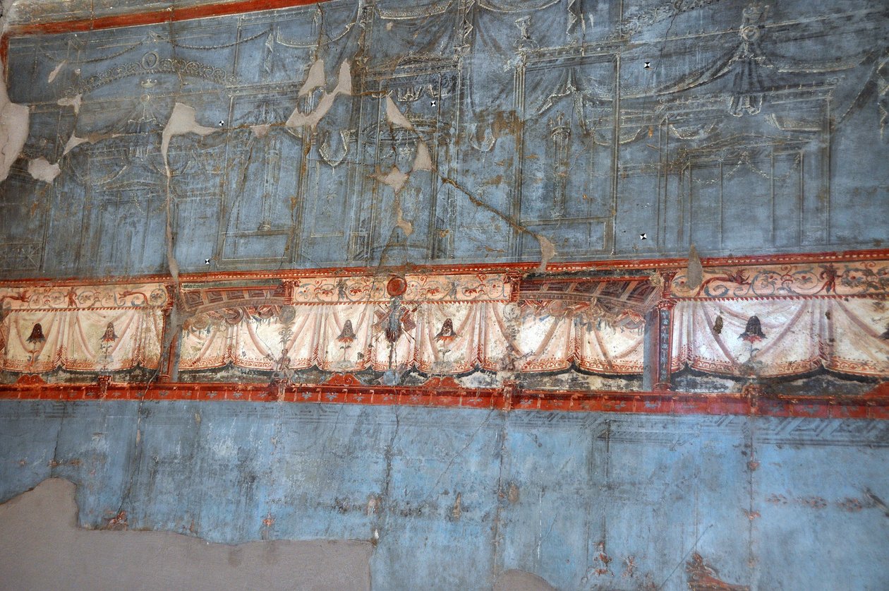 Detail eines römischen Freskos in Herculaneum von Roman