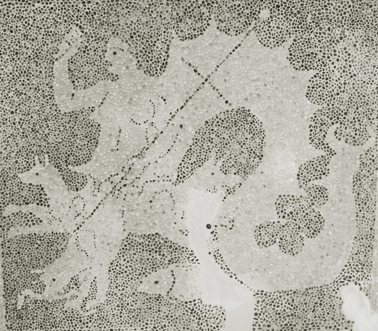 Hellenistisches Kieselmosaik von Skylla und Charybdis, die die Meerenge bewachen, Detail von Skylla, Haus des Dionysos, Paphos, Zypern von Roman
