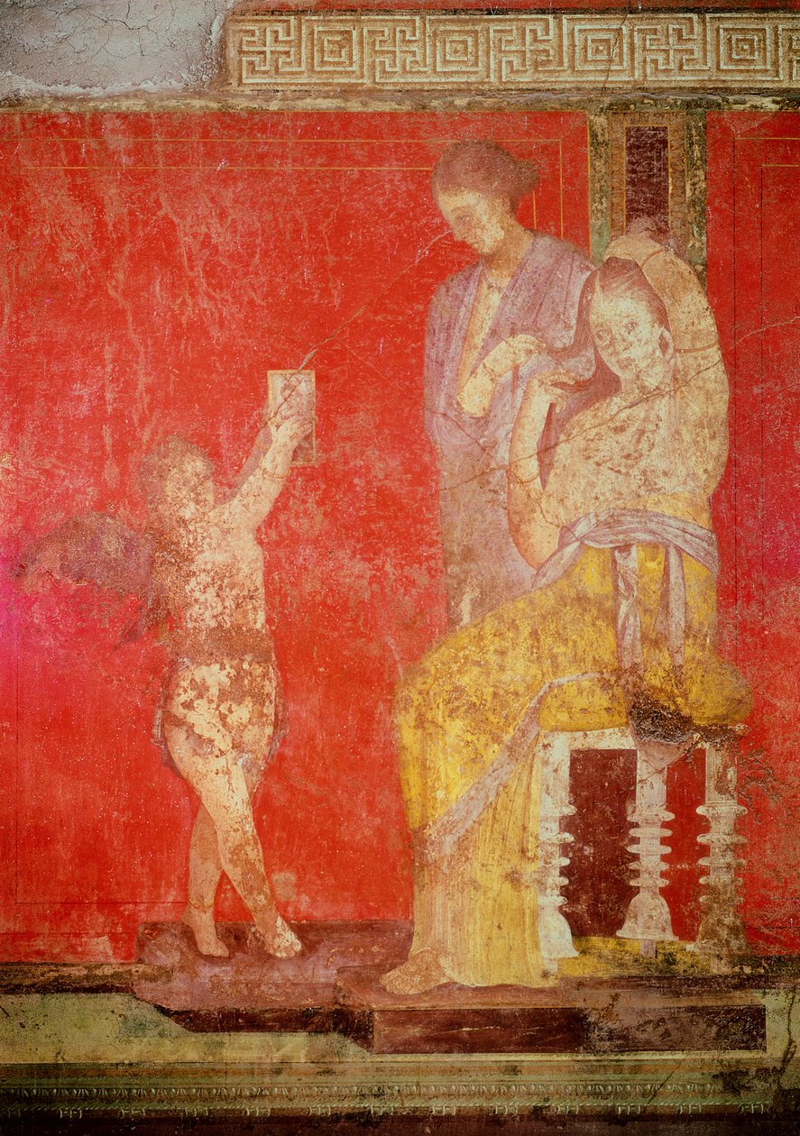 Einweihungsriten des Dionysoskults, Fresko aus der Villa Dei Mysteri von Roman