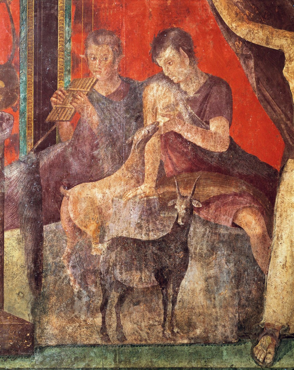 Initiationsriten des Dionysoskults, Fresko aus der Villa Dei Mysteri von Roman