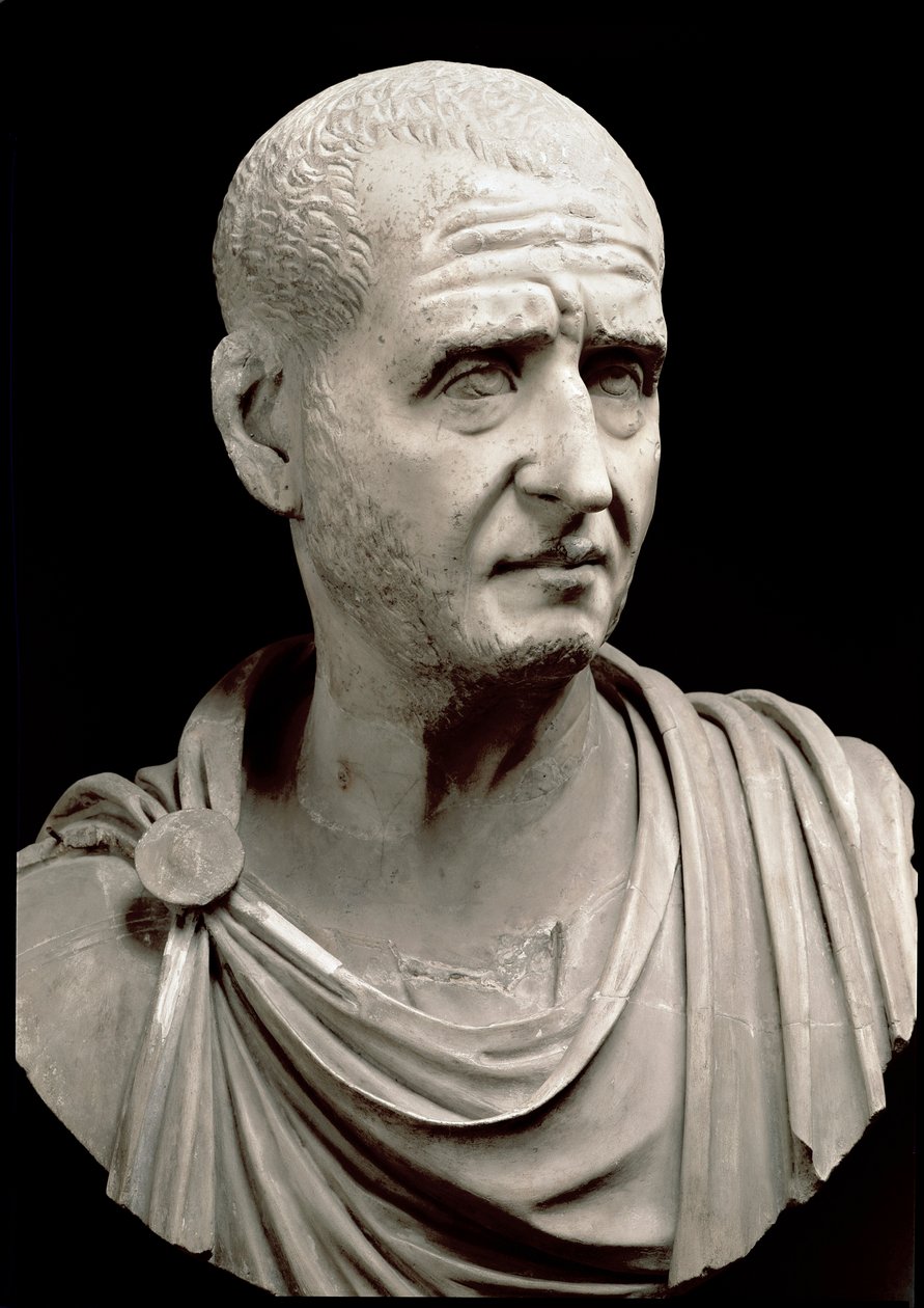 Marmorbüste von Trajan Decius (200-251 n. Chr.) von Roman