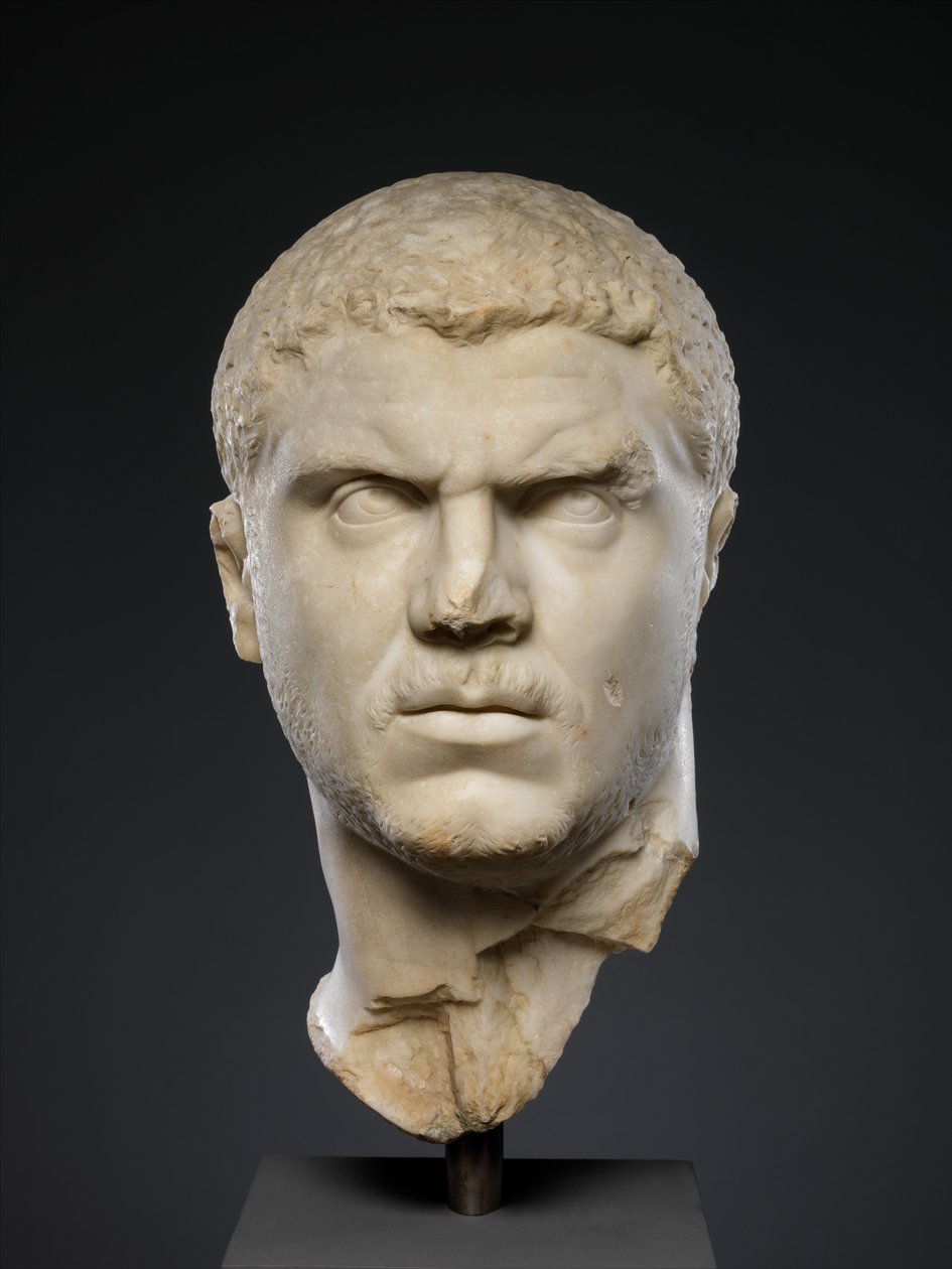 Marmorporträt des Kaisers Caracalla, 212-217 n. Chr. (Marmor) von Roman