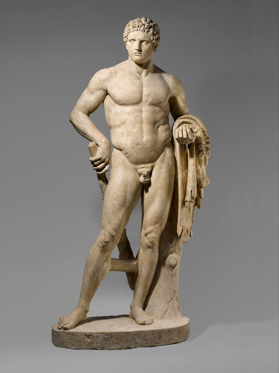 Marmorstatue eines jugendlichen Herkules, 69-96 n. Chr. (Marmor) von Roman
