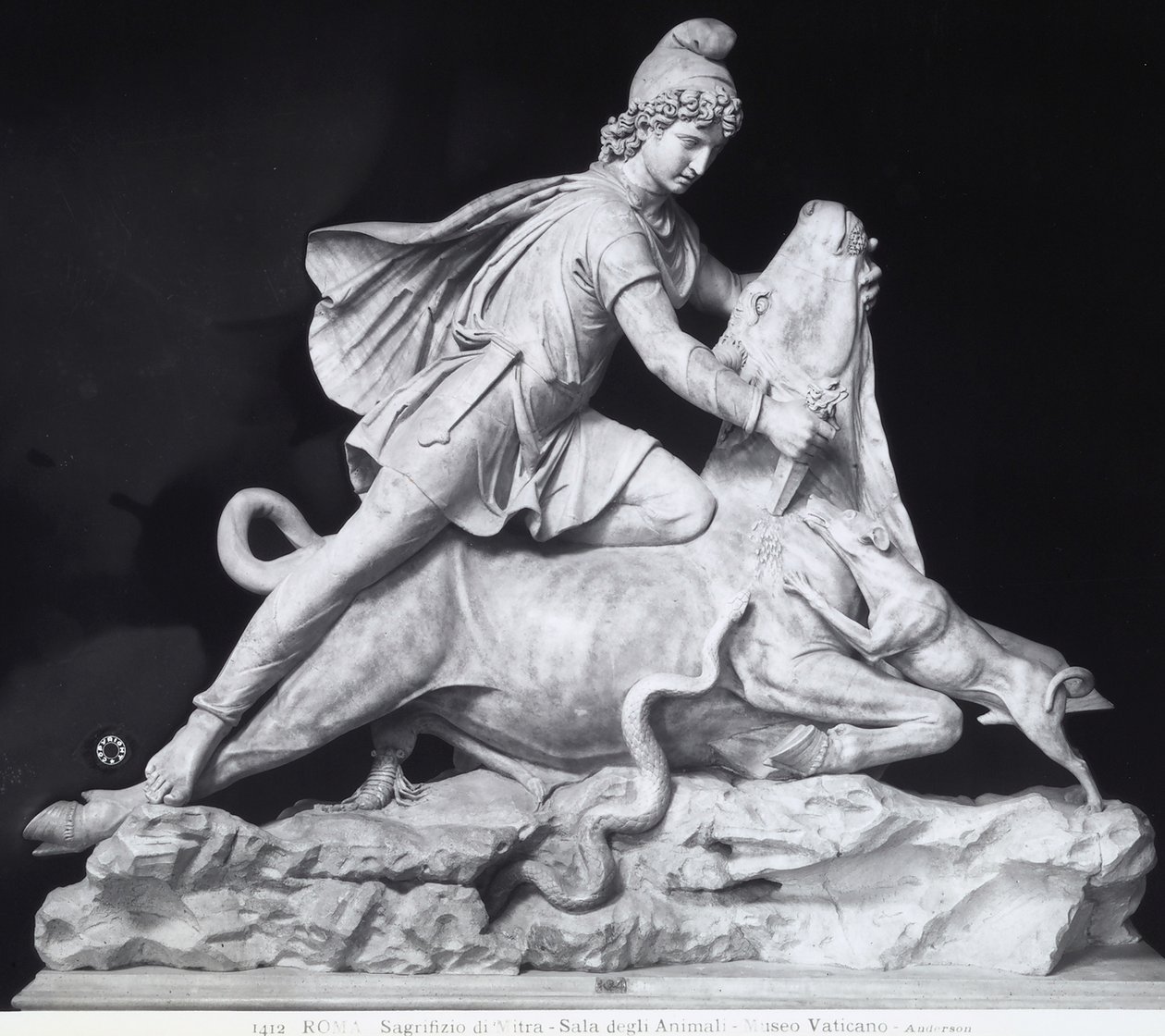 Mithras tötet den Stier, Darstellung des Mithraskults von Roman