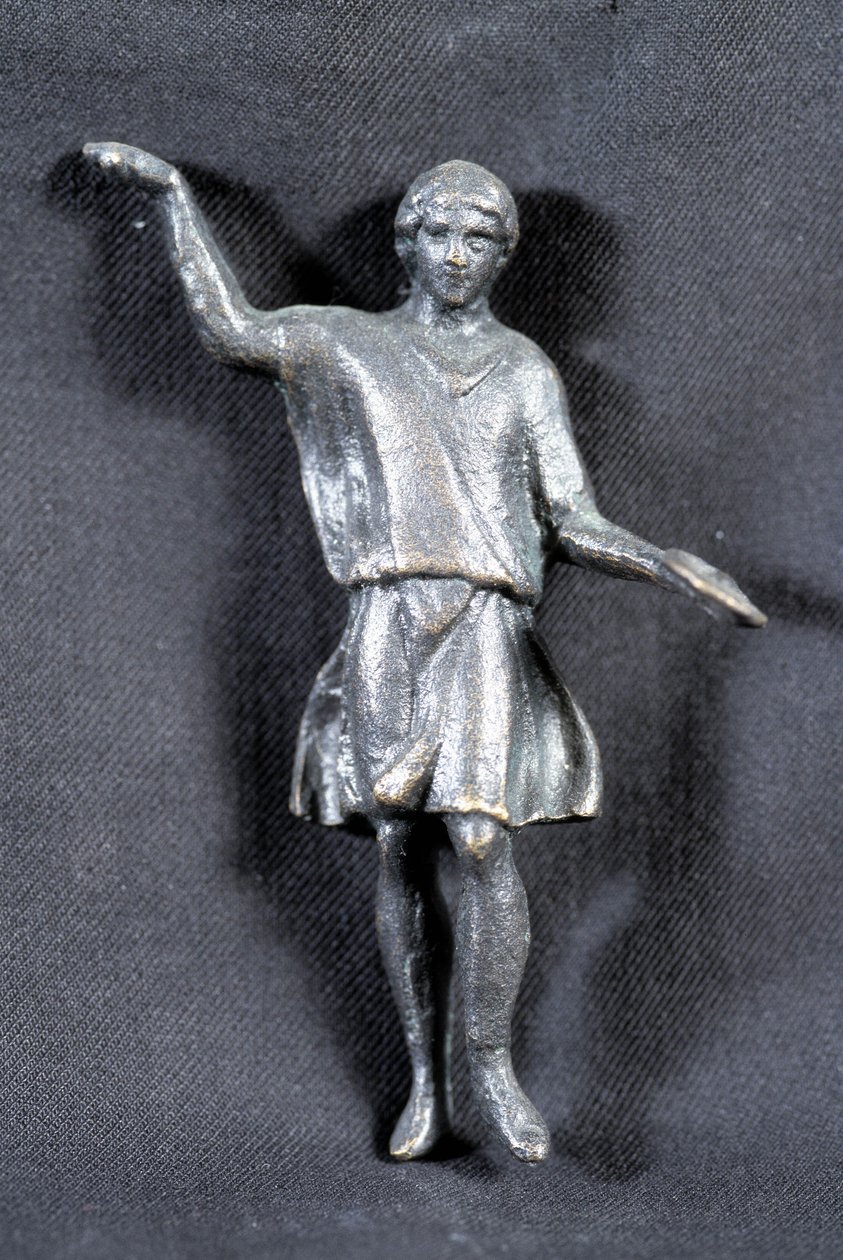 Opferstatuette aus Bronze, Privatsammlung, 2. Jahrhundert. Vermutlich von den Pilgern im Tempel des Mars. von Roman