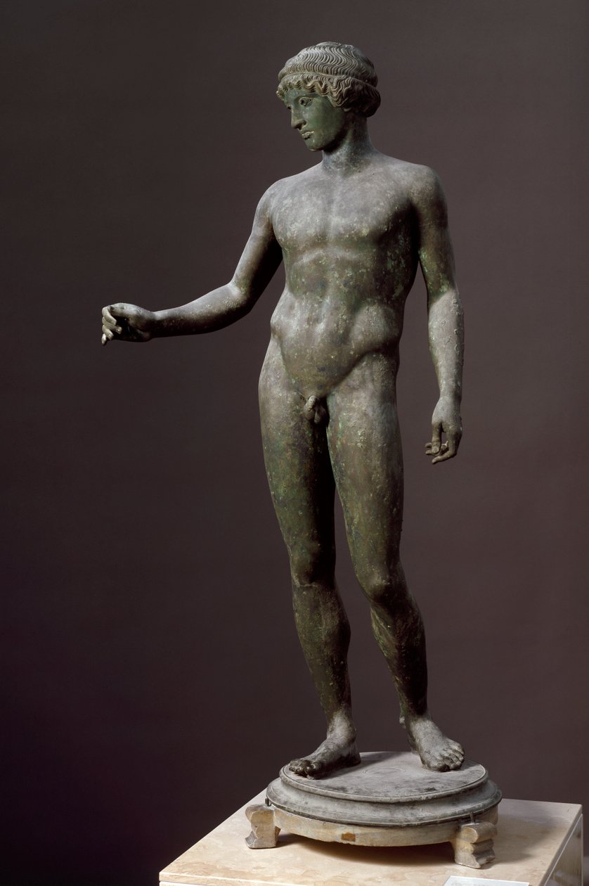 Ephebe (Bronzeskulptur nach einem griechischen Original aus Pompeji) von Roman