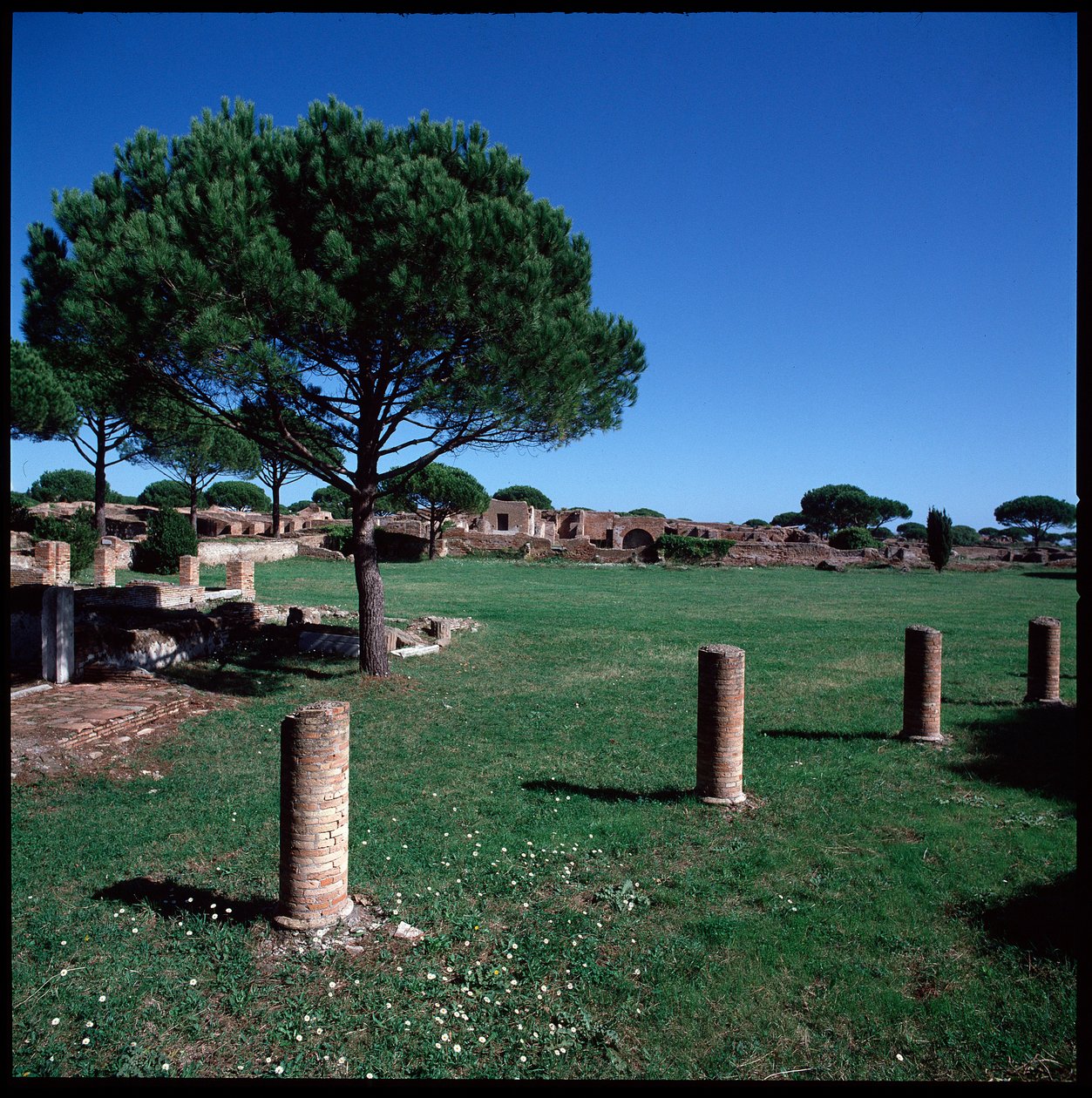 Römische Kunst: Ansicht der Ruinen des Campo della Magna Mater, Region IV von Roman