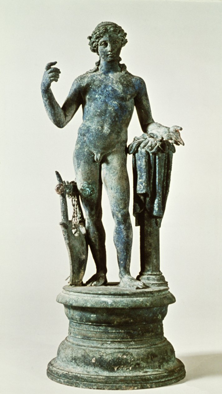 Statue des Apollo aus dem Haus der Roten Wände, Pompeji, ca. 30 n. Chr. von Roman
