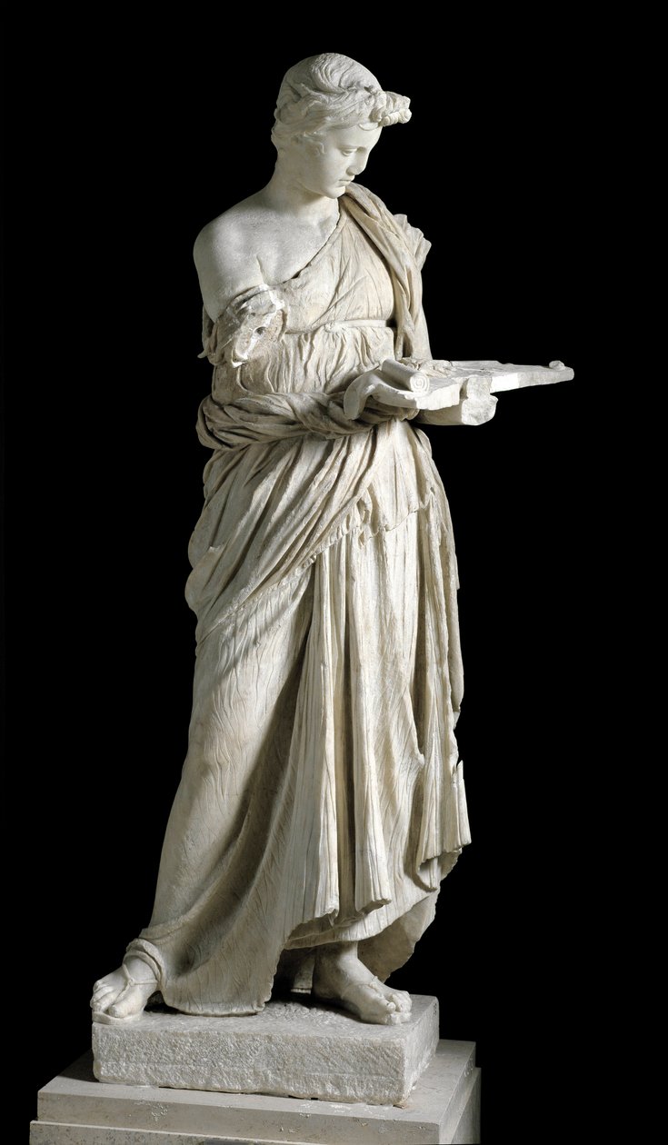 Die Jungfrau von Anzio. Römische Marmorskulptur nach einem griechischen Bronzeoriginal von 240-230 v. Chr. Frühes 2. Jahrhundert v. Chr. von Roman
