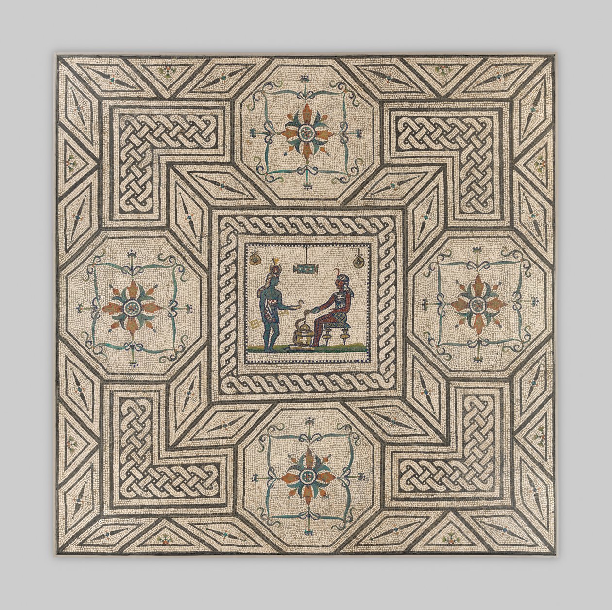 Mosaikboden mit ägyptisierender Szene, ca. 130-150 n. Chr. von Roman Imperial Period