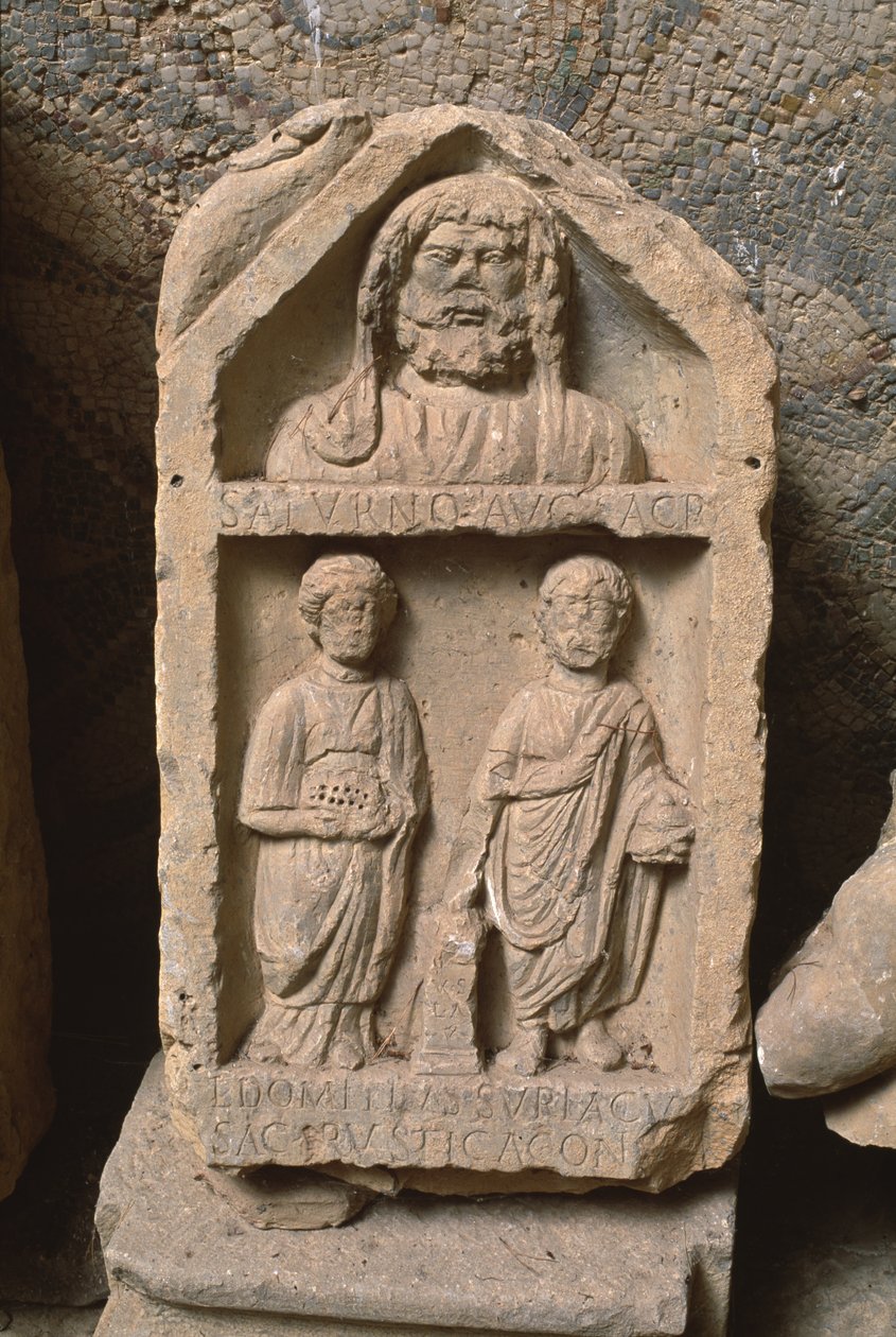 Votivstele, gewidmet Saturn, Hochimperiale Periode (27 v. Chr. - 395 n. Chr.) von Roman Imperial Period