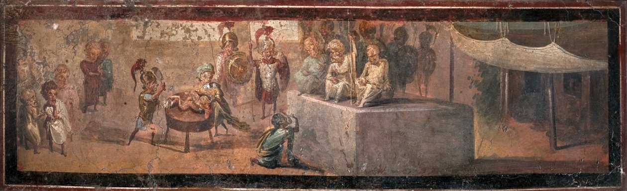 Das Urteil Salomos, 1. Jahrtausend von Roman Pompeian wall painting.