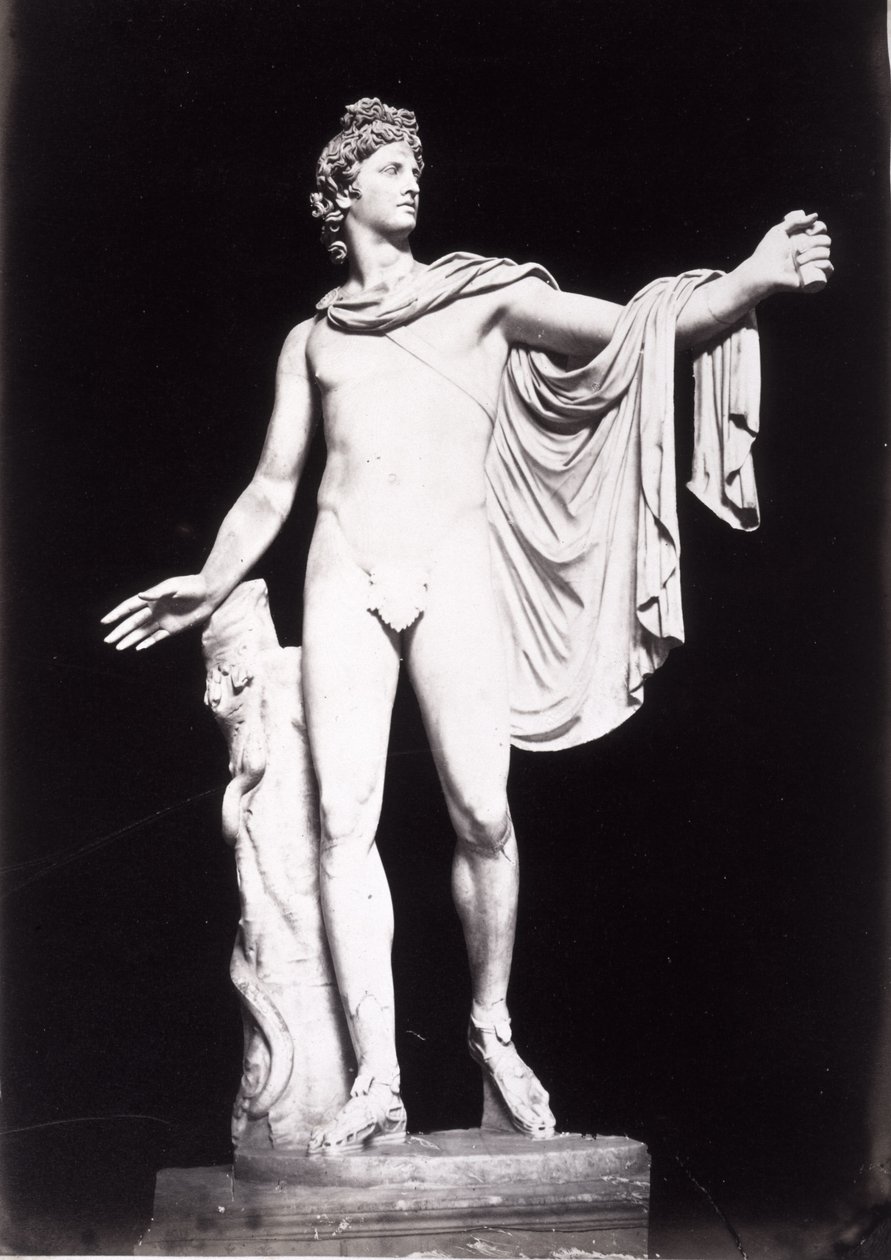 Apollo Belvedere, Kopie eines griechischen Originals aus dem 4. Jahrhundert v. Chr., vor der Entfernung früherer Restaurierungen von Roman Roman