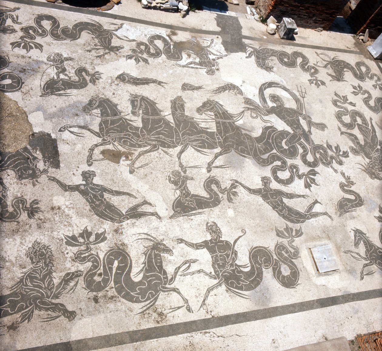Ostia, Mosaik der Bäder des Neptun von Roman Roman
