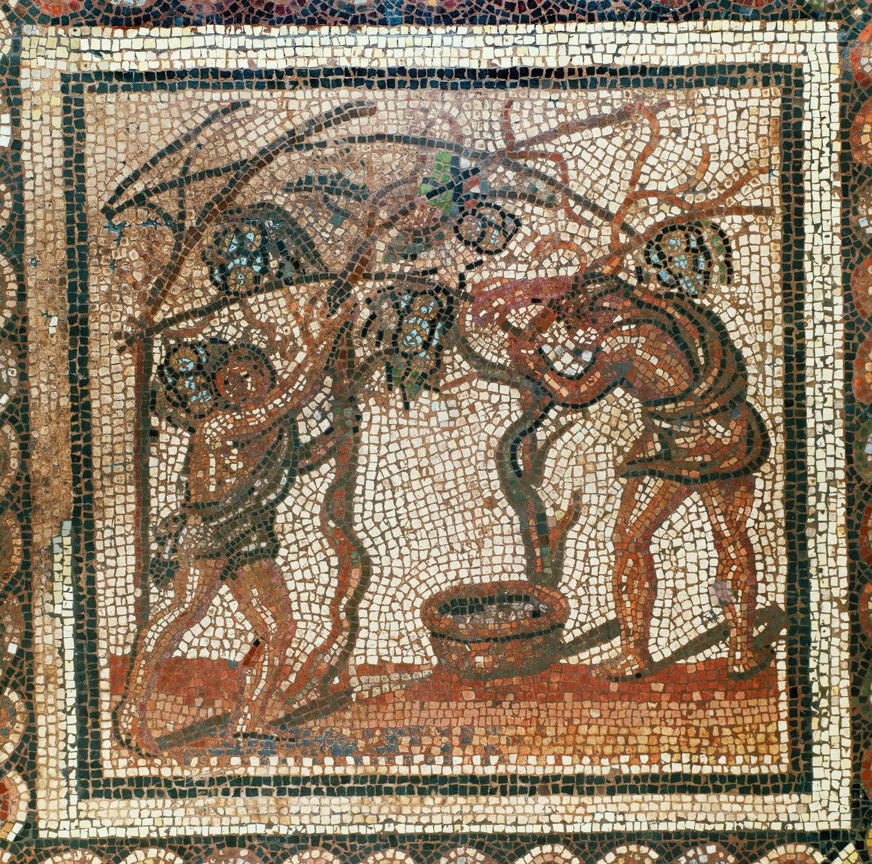 Traubenlese (Mosaik) von Roman Roman
