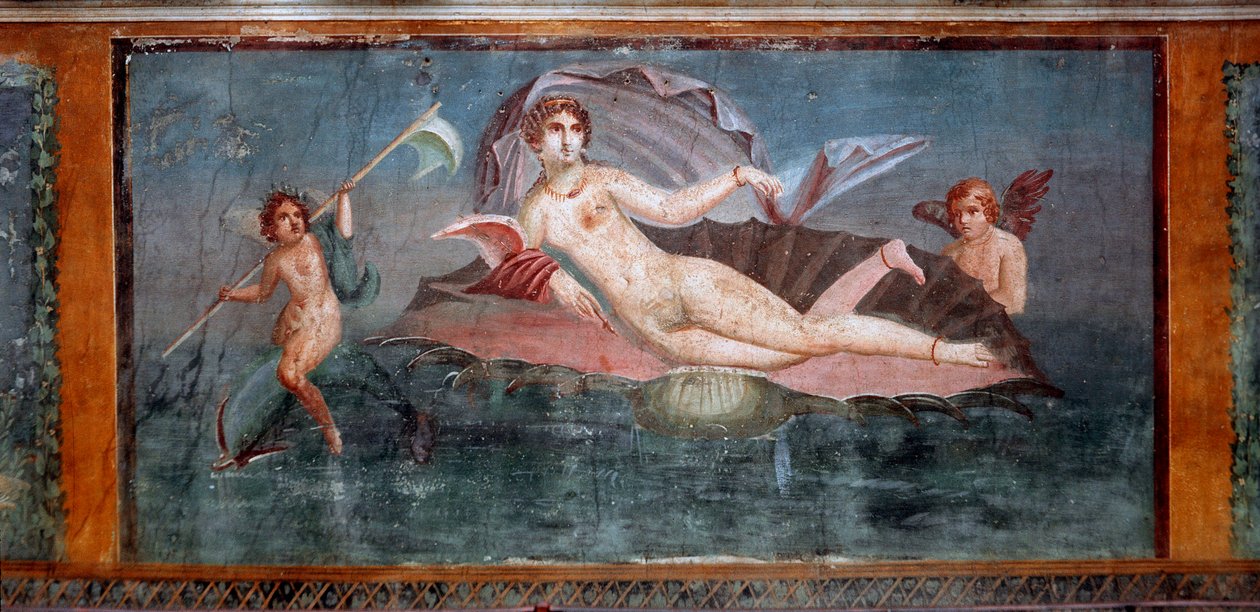 Römische Kunst: Venus Fresko aus dem Haus der Venus in der Muschel 1. Jahrhundert Pompeji, Italien von Roman Roman