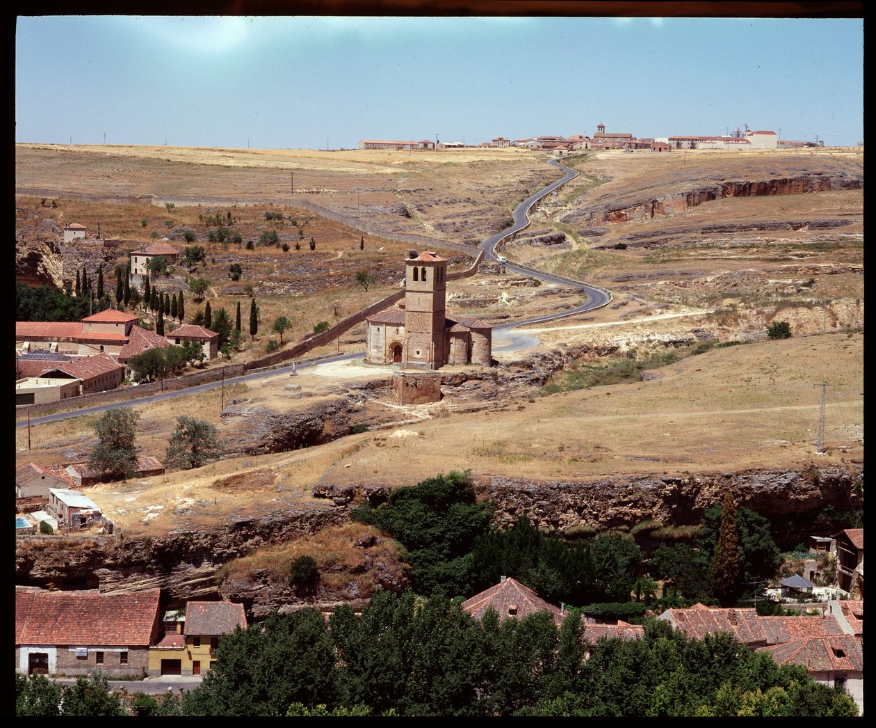 Ansicht der Kirche, gegründet von den Rittern des Tempelordens von Romanesque
