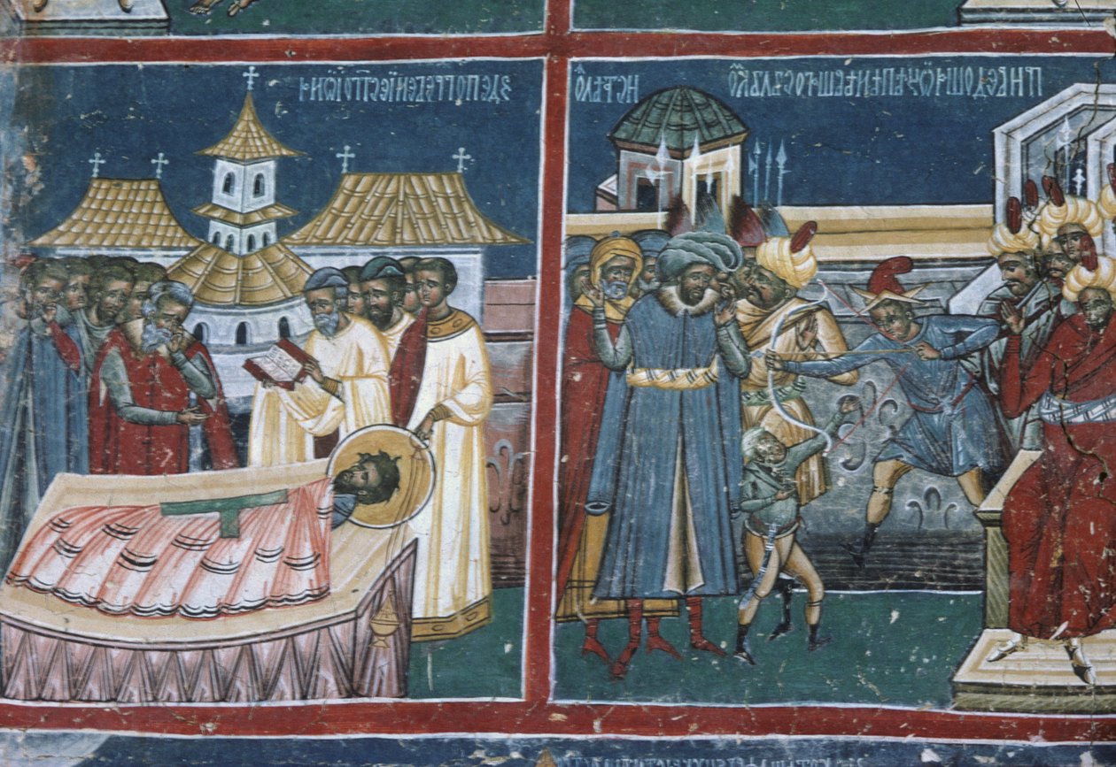 Detail von der Nordwand der Kirche, ca. 1601 von Romanian School