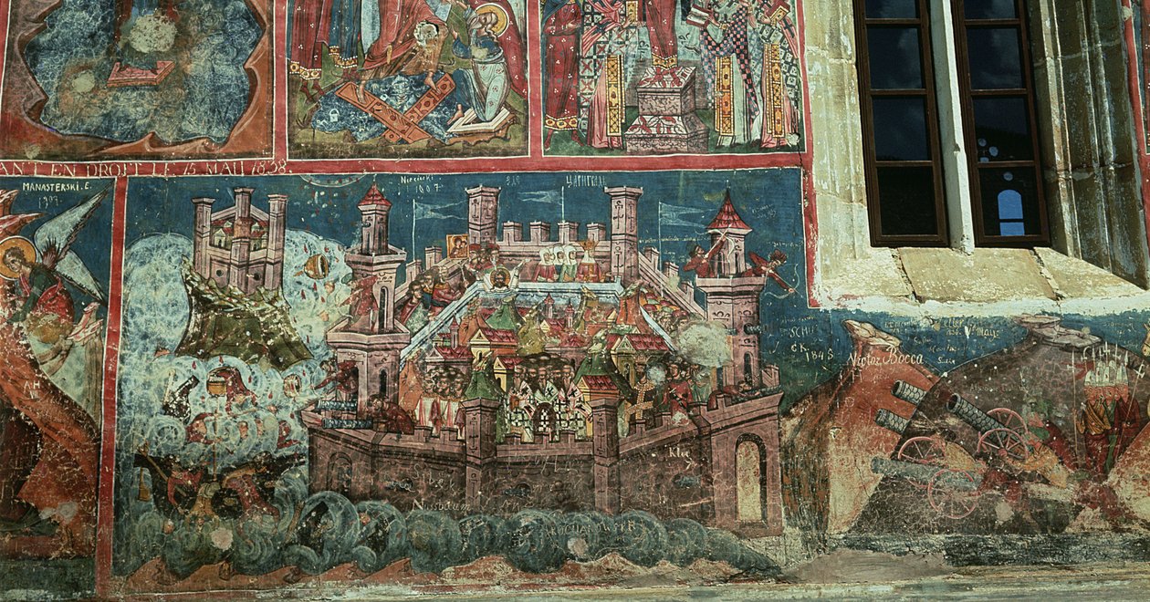 Belagerung von Konstantinopel durch Sultan Mehmet II. im Jahr 1453 von Romanian School
