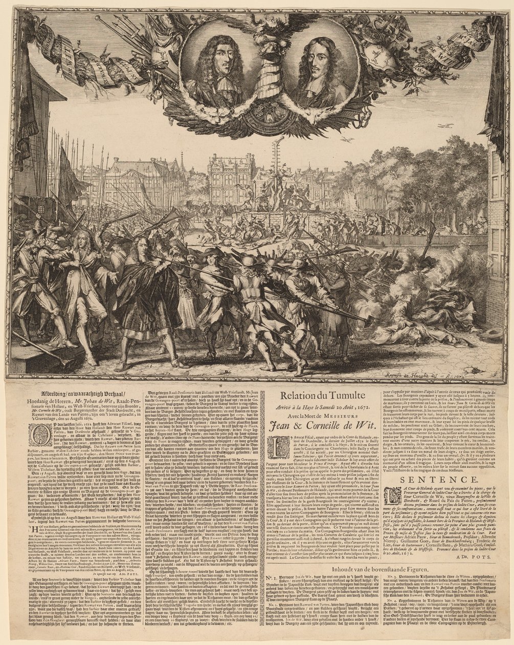 Afbeelding en waarachtigh Verhaal... (Darstellung der wahren Geschichte von Johan de Witt...) von Romeyn de Hooghe