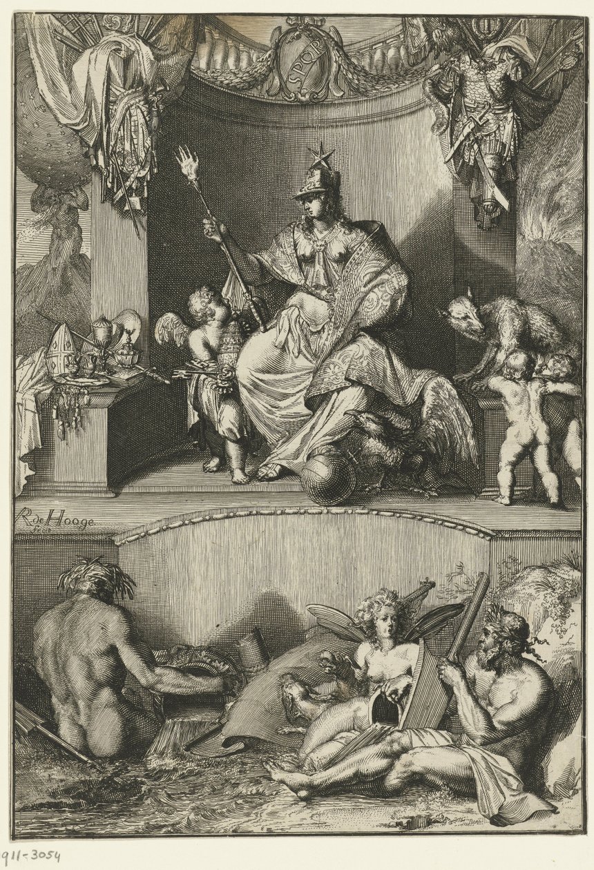 Allegorische Darstellung der Stadt Rom von Romeyn de Hooghe