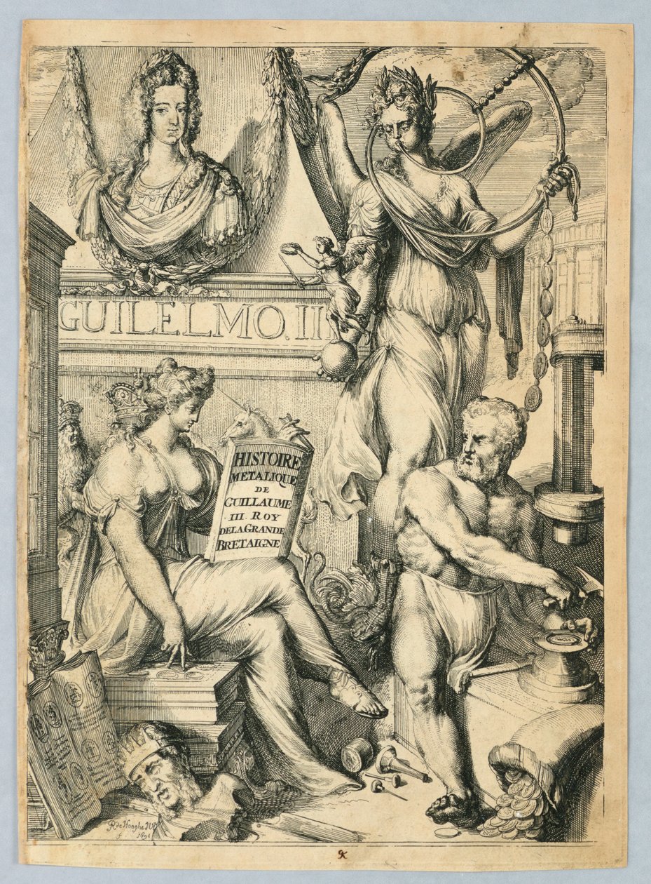 Frontispiz, "Histoire Metalique de Guillaume III, Roy de la Grande Bretaigne" von Romeyn de Hooghe