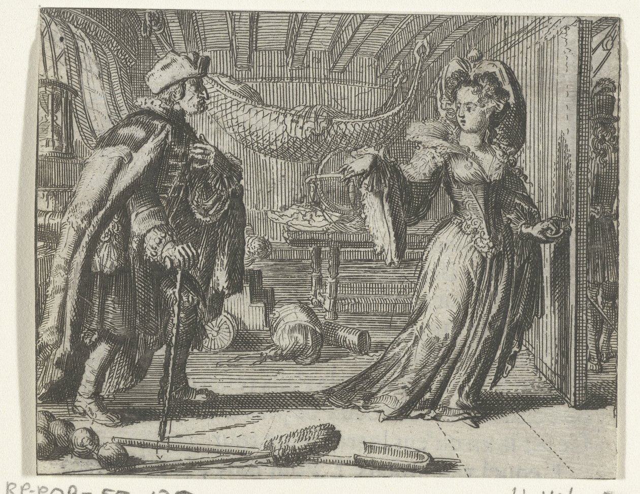 Illustration für Le calendrier des vieillards aus Contes et nouvelles von Fontaine von Romeyn de Hooghe