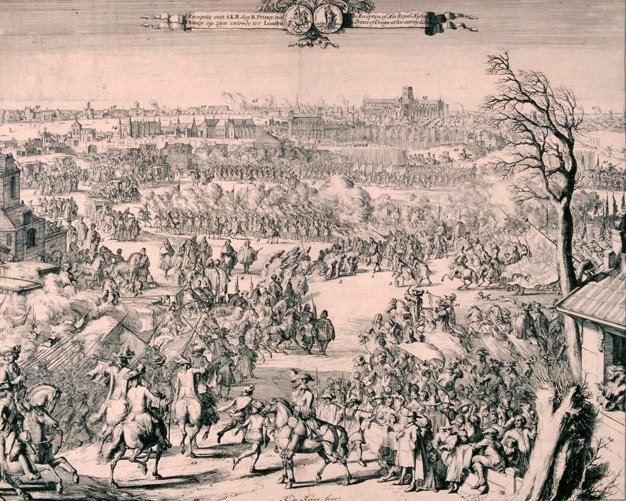 König Wilhelm III. in der königlichen Prozession, 1688 von Romeyn de Hooghe