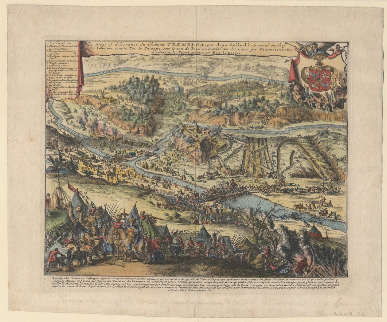 Die Belagerung von Trembowla im Jahr 1675, 1690 von Romeyn de Hooghe