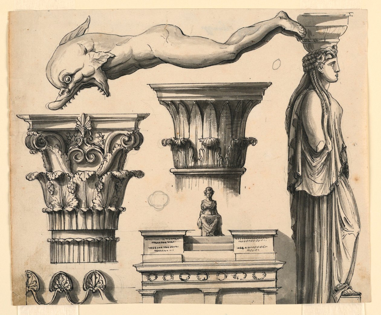Klassische und pseudo-klassische architektonische Details von Romolo Achille Liverani