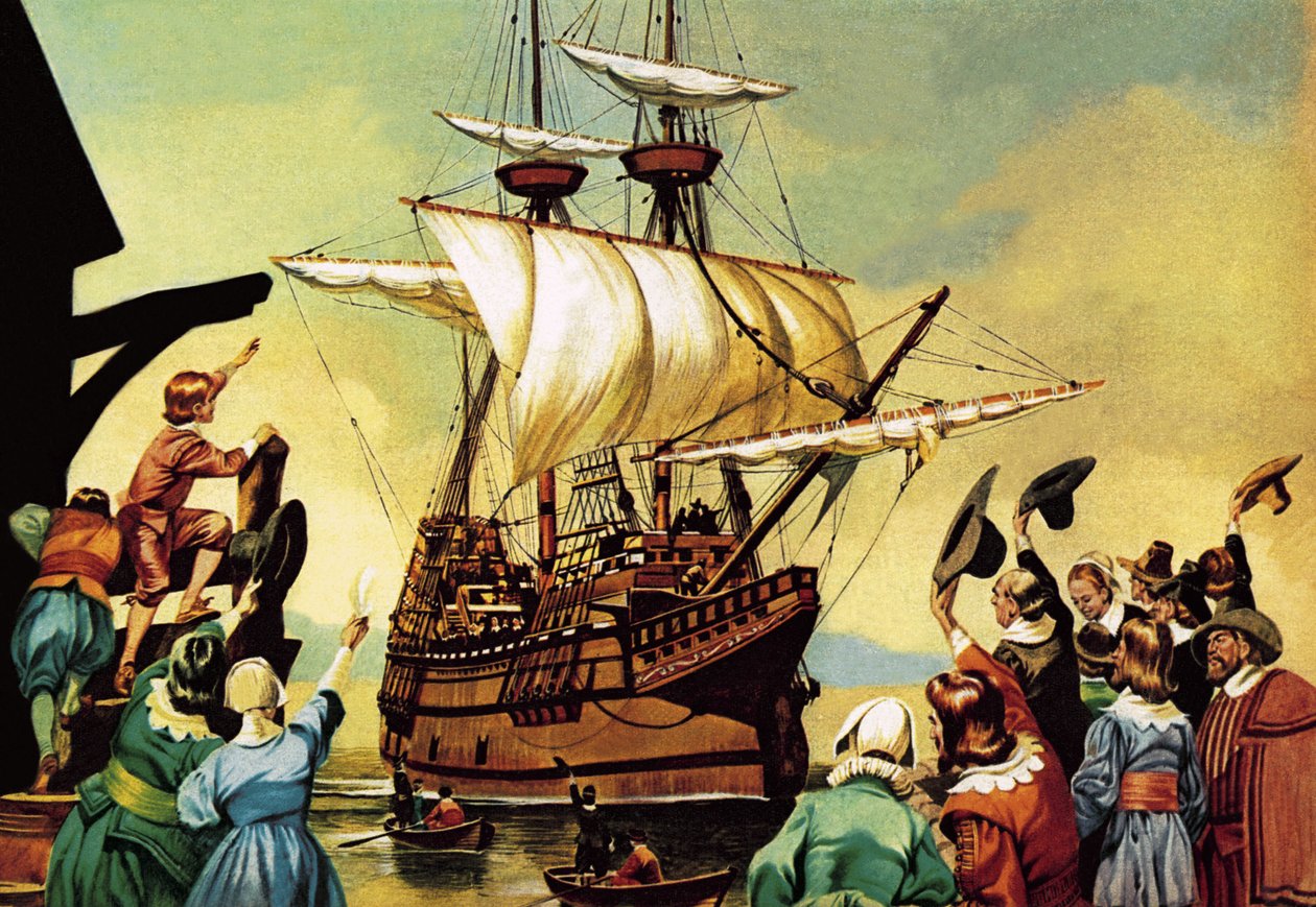 Abreise der Pilgerväter nach Amerika von Ron Embleton