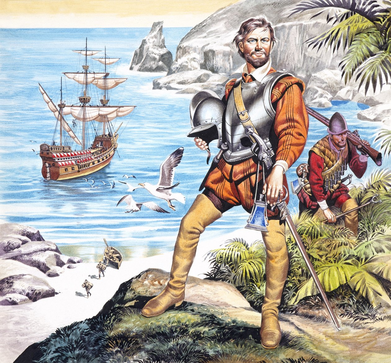 Francis Drake und die Golden Hind von Ron Embleton
