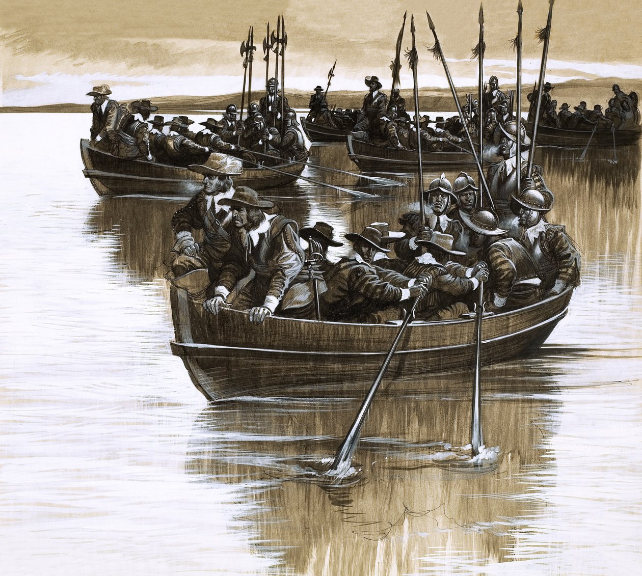 Die Schotten und Iren trotzen Cromwell von Ron Embleton
