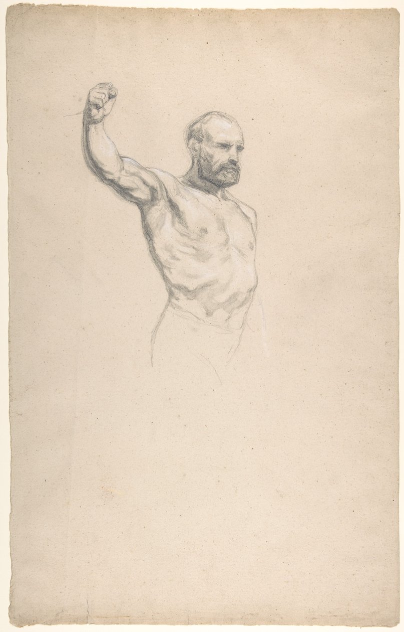 Bärtige, barbusige männliche Figur, Studie für "Der Pferdemarkt" von Rosa Bonheur